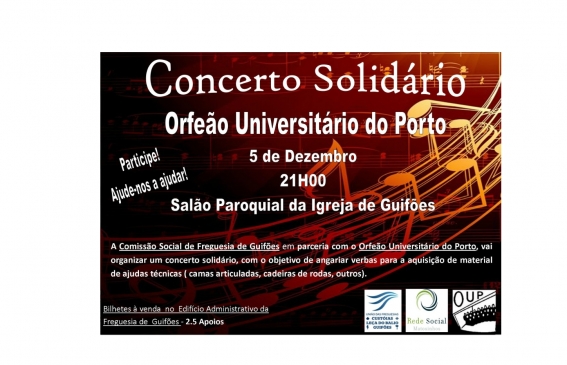Concerto Solidário em parceria com o Orfeão Universitário do Porto