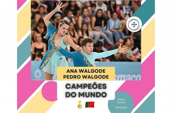 Ana Walgode e Pedro Walgode são campeões do mundo de patinagem artística