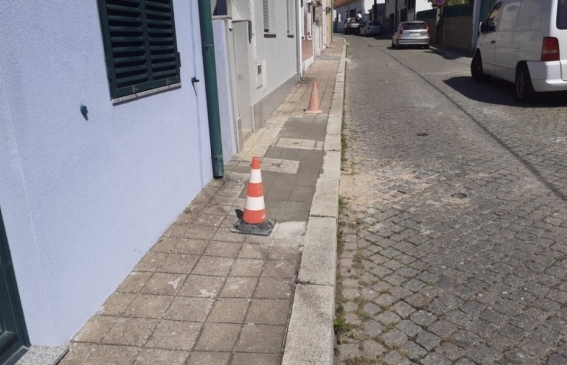 Arranjo de passeios na Rua Estação do Araújo