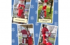 Exposição de Pais Natal com materiais reciclados produzidos pelas crianças das Escolas de Custóias exposto no Largo do Souto