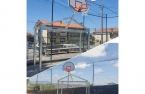 Colocação de novas balizas com tabela de basquetebol no Ringue de Esposade