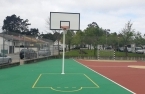 Colocação de tabela de Basquetebol no ringue de Soares dos Reis